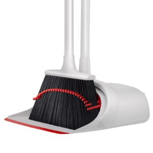Broom and Dustpan Set for Home, Dustpan and Broom Set, Broom and Dustpan Combo for Office Home Kitchen Lobby Floor Use Dustpan Broom Set