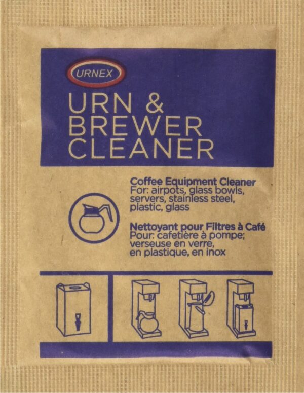 Urnex Original Urn and Brewer Cleaner – 100 (1 Ounce Packets) – Professional Coffee Equipment Cleaner for Air Pot Glass Bowl Server Stainless Steel Plastic Glass
