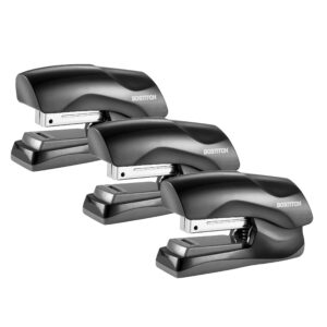 Bostitch Office Heavy Duty Stapler, 40 Sheet Capacity, No Jam, Half Strip, Fits into the Palm of Your Hand, For Classroom, Office or Desk, Black