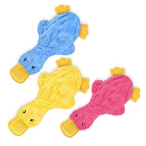 Best Pet Supplies Crinkle Dog Toy for Small, Medium, and Large Breeds, Cute No Stuffing Duck with Soft Squeaker, Fun for Indoor Puppies and Senior Pups, Plush No Mess Chew and Play – Yellow