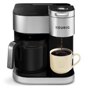 Keurig K-Duo Coffee Maker, Single Serve and 12-Cup Carafe Drip Coffee Brewer, Compatible with K-Cup Pods and Ground Coffee, Black
