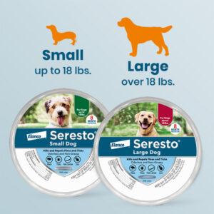 Seresto Flea and Tick Collar for Dogs, 8-Month Flea and Tick Collar for Large Dogs (Over 18 Pounds), 1 Pack