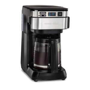 Hamilton Beach Programmable Coffee Maker, 12 Cups, Front Access Easy Fill, Pause & Serve, 3 Brewing Options, Black (46310) Visit the Hamilton Beach Store